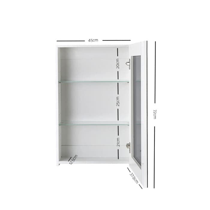 Cefito Bathroom Vanity Mirror With Storage Cabinet - White